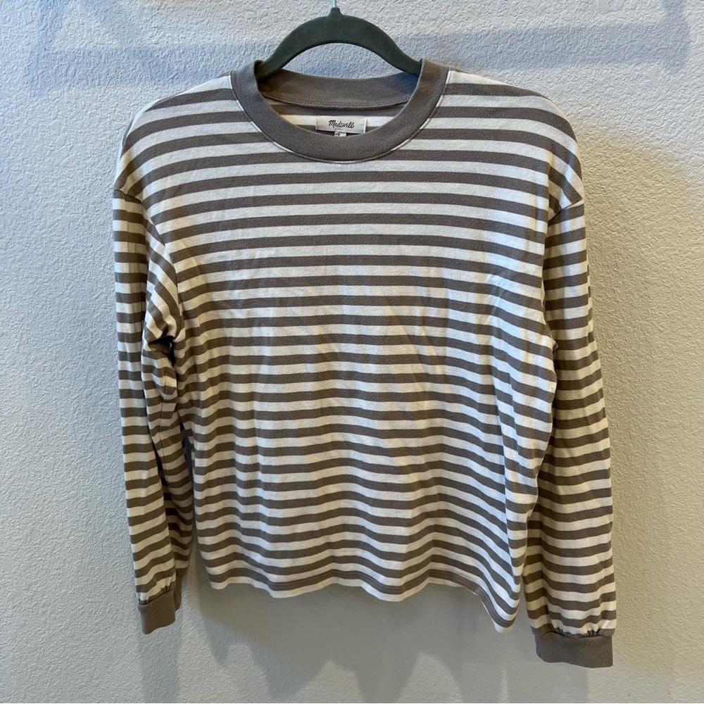 MADEWELL  Striped Supina Cotton Essential Long Sleeve